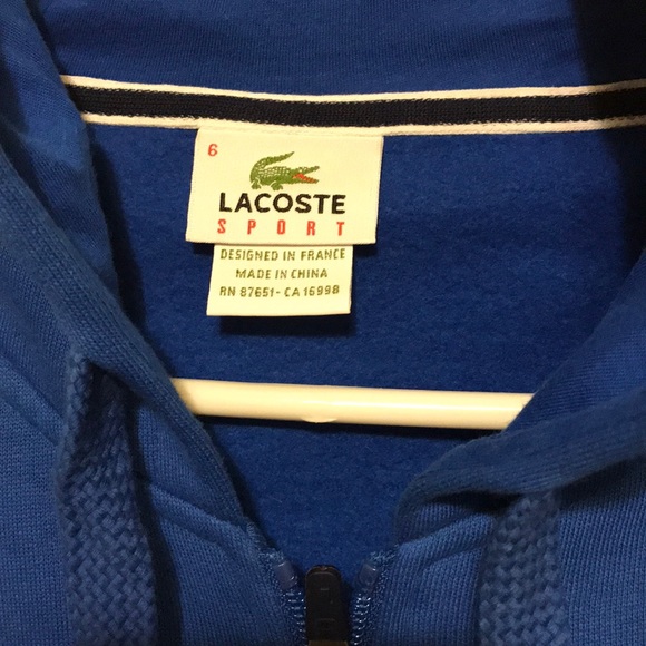 Men's Lacoste Sport Full Zip Hoodie-6/L - Picture 3 of 6